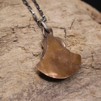 From India With Love- Sterling Silver, Copper and Orange Carnelian Agate Necklace - Image 4
