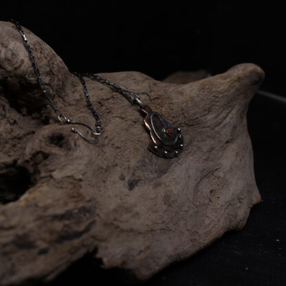 From India With Love- Sterling Silver, Copper and Orange Carnelian Agate Necklace - Image 7