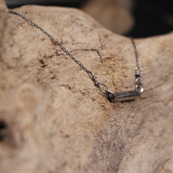 Life On The Edge- Minimalistic Sterling Silver Necklace - Image 4