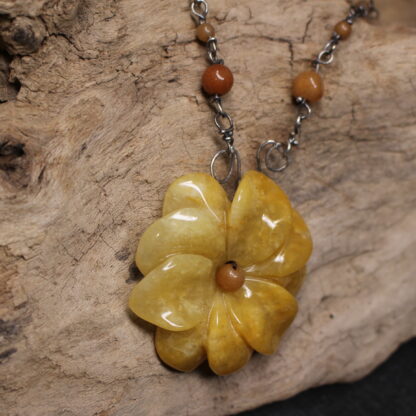 Sun in Bloom - Sterling Silver and Aventurine Gemstone Necklace - Image 5