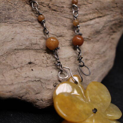 Sun in Bloom - Sterling Silver and Aventurine Gemstone Necklace - Image 6