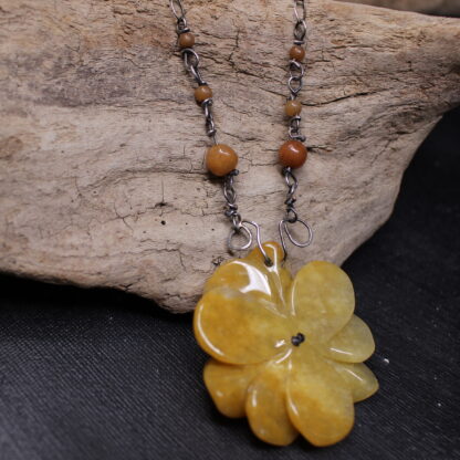 Sun in Bloom - Sterling Silver and Aventurine Gemstone Necklace - Image 7