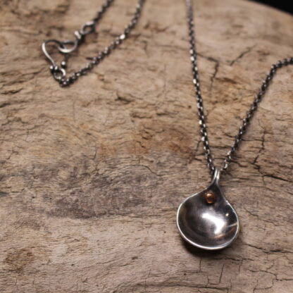 Lovely Scoop - Sterling Silver and Copper Necklace - Image 4