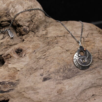 Whimsical Yang - Sterling Silver and Copper Necklace - Image 2