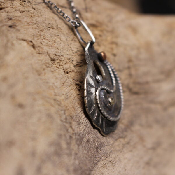 Whimsical Yang - Sterling Silver and Copper Necklace - Image 5