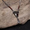 Ancient Tear- Sterling Silver, Madagascar Ruby, Aquamarine and Carnelian Necklace - Image 2