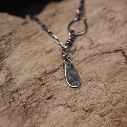 Ancient Tear- Sterling Silver, Madagascar Ruby, Aquamarine and Carnelian Necklace - Image 11