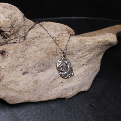 Refuge Under the Waves- Sterling Silver and Copper Necklace - Image 2