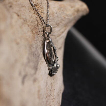Refuge Under the Waves- Sterling Silver and Copper Necklace - Image 5