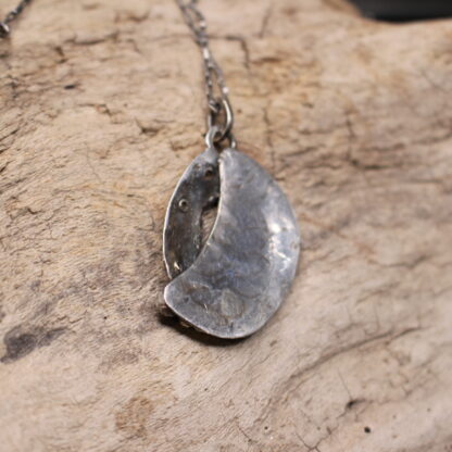 Refuge Under the Waves- Sterling Silver and Copper Necklace - Image 6