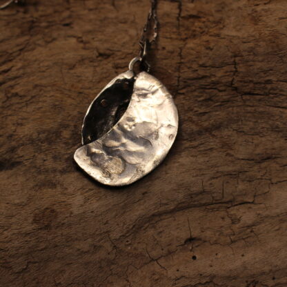 Refuge Under the Waves- Sterling Silver and Copper Necklace - Image 8