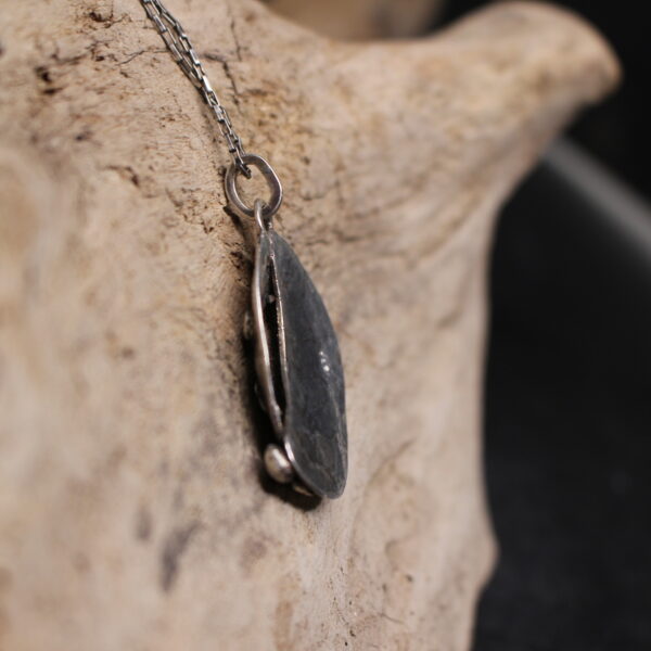 Refuge Under the Waves- Sterling Silver and Copper Necklace - Image 9