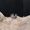 Oceans Inside- Solid Rustic Fine Silver Ring (Labradorite Gemstone) - Image 2