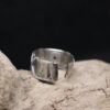 Oceans Inside- Solid Rustic Fine Silver Ring (Labradorite Gemstone) - Image 4