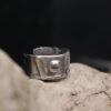 Oceans Inside- Solid Rustic Fine Silver Ring (Labradorite Gemstone) - Image 6