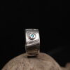 Oceans Inside- Solid Rustic Fine Silver Ring (Labradorite Gemstone) - Image 13