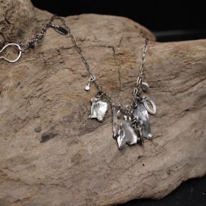The Sum of My Pieces - Sterling Silver Asymmetric Necklace - Image 2