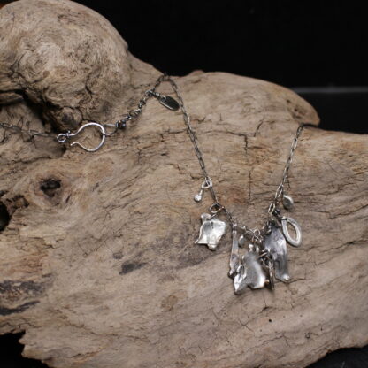 The Sum of My Pieces - Sterling Silver Asymmetric Necklace - Image 3