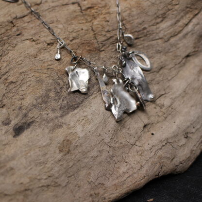 The Sum of My Pieces - Sterling Silver Asymmetric Necklace - Image 4