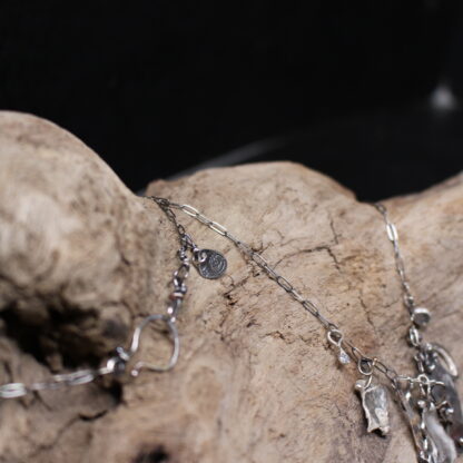 The Sum of My Pieces - Sterling Silver Asymmetric Necklace - Image 7
