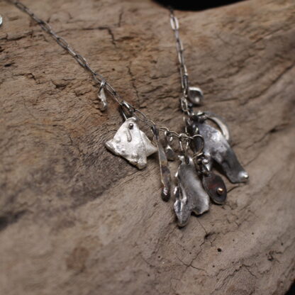 The Sum of My Pieces - Sterling Silver Asymmetric Necklace - Image 8
